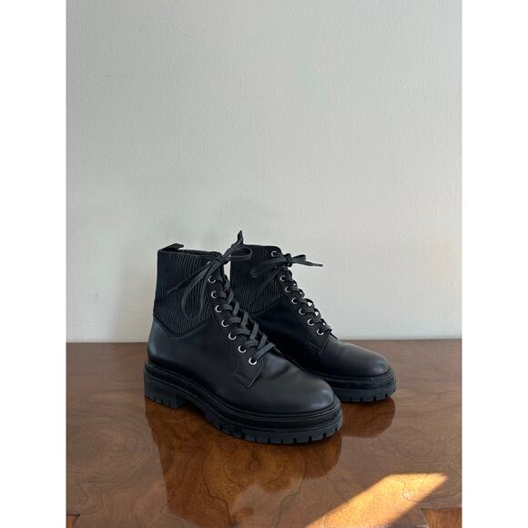 Gianvito Rossi Lace-Up Combat Boots, Size 39.5 - Picture 3 of 10